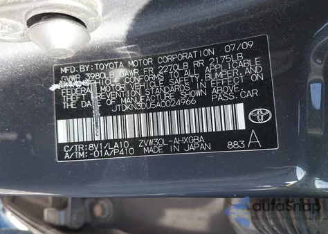 2010 Toyota Prius Iv z USA, uszkodzony, nr VIN JTDKN3DU5A0024966